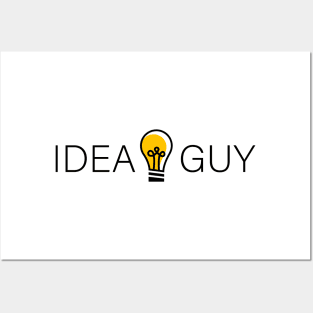 Idea Guy - Simplistic Light Bulb Posters and Art